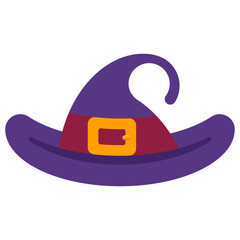 Witch hat vector cartoon illustration isolated on a white background.