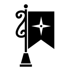 Vector Flag Glyph Icon Design