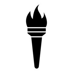 Vector Torch Glyph Icon Design
