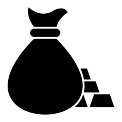 Vector Money bag Glyph Icon Design