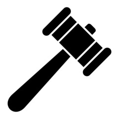 Vector Hammer Glyph Icon Design