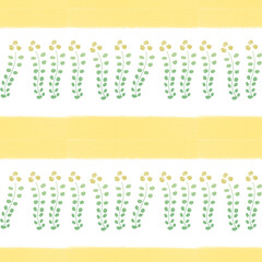 It is a seamless illustration pattern with pretty flowers lined up.