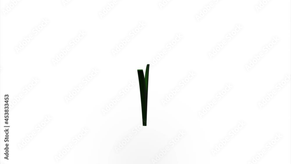Poster green check mark icon flipping, rotation. elegant 3d realistic light render. seamless loop animation