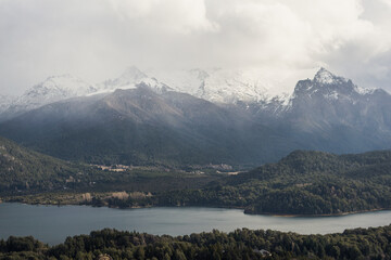 View of Cerro Lopez from Cerro Campanario, Bariloche, Argentina.