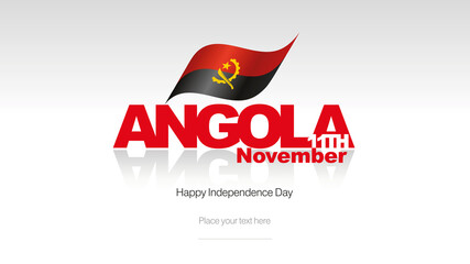 Angola Independence Day flag logo icon banner