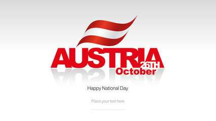 Austria Independence Day flag logo icon banner