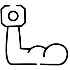 Bodybuilder Arm Icon Vector