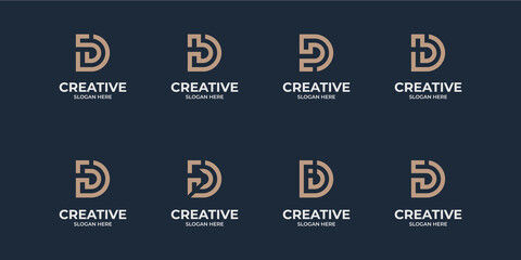 Creative initials letter D monogram collection