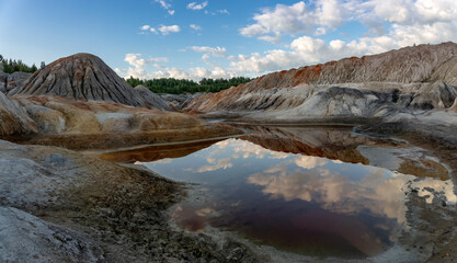 Fototapeta na wymiar Industrial dumps Uralsky Mars, Russia