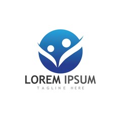 Human character logo sign