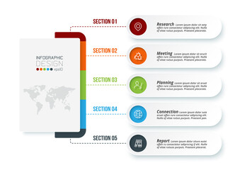 Business concept infographic template with diagram.