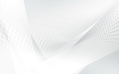 Grey white halftone modern bright art. Blurred pattern geometric effect background. Abstract creative graphic template. Business style.