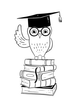 recommend clip art: Owl on books wearing mortarboard