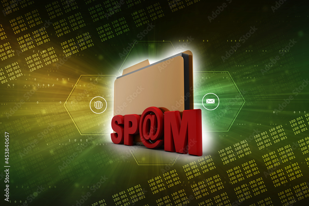 Poster 3d rendering folder icon email