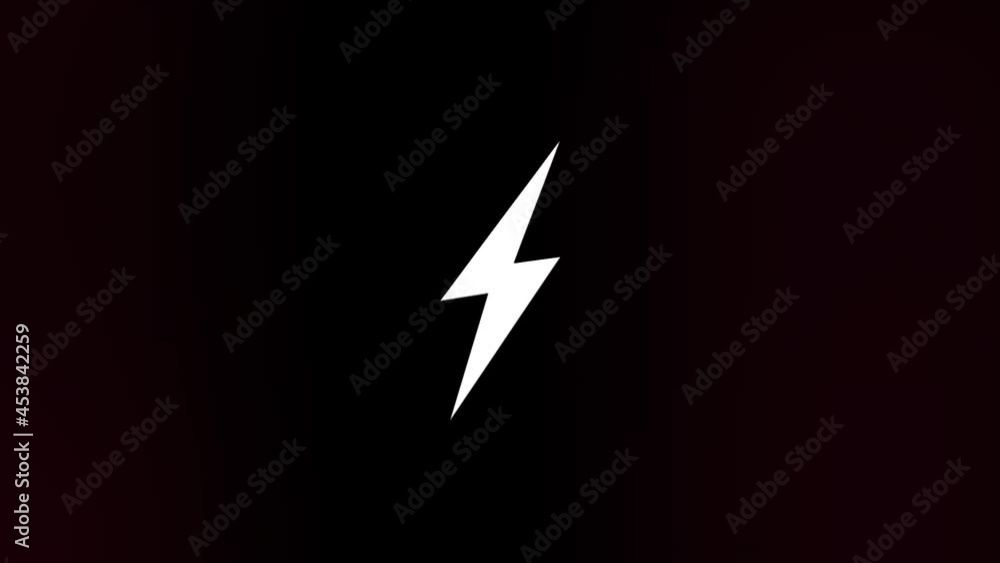 Aufkleber lightning bolt icon with glitch art effect. retro futurism 80s 90s dynamic wave style. video signal 