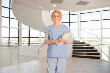 Portrait of smiling nurse in hospital