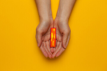 Treatment of vascular atherosclerosis, cholesterol plaques in the veins. Cartoon concept.