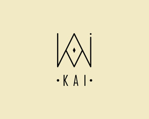,logo name Kai usable logo design for private logo, business name card web icon, social media iconlogo name Kai usable logo design for private logo, business name card web icon, social media icon