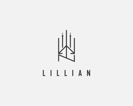 logo name Lillian usable logo design for private logo, business name card web icon, social media icon