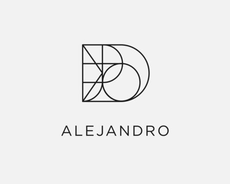 logo name Alejandro usable logo design for private logo, business name card web icon, social media icon
