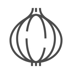 Onion, square line vector icon.