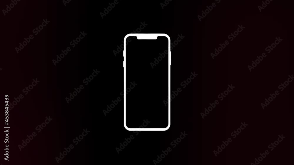 Leinwandbilder mobile phone icon with glitch art effect. retro futurism 80s 90s dynamic wave style. video signal da