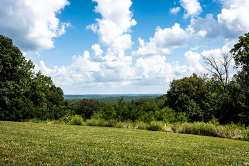landscape with sky and clouds in nature park