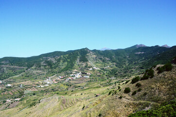 Fototapeta na wymiar TENERIFE, SPAIN: Scenic landscape view of Masca Canyon natural park rocks 