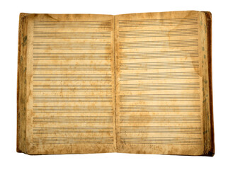 old blank musical book