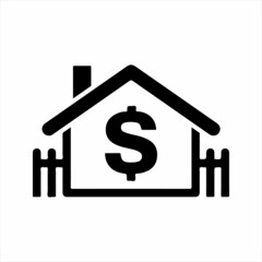 Real estate sale icon. Vector and glyph