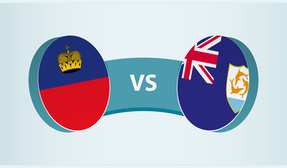 Liechtenstein versus Anguilla, team sports competition concept.