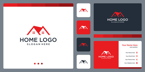 House building logo design template vector illustration. Symbol, icon, creative.