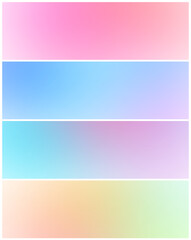 Fototapeta premium Set of soft gradient web backgrounds.