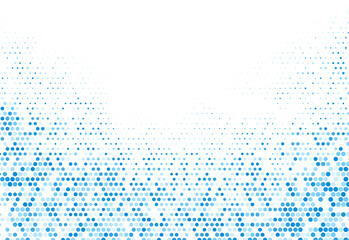 Abstract blue halftone dotted background.