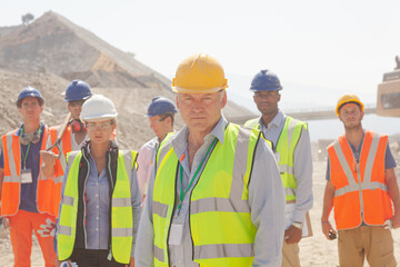 Digger working in quarry
