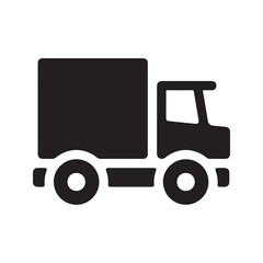 Truck icon. Vector and glyph
