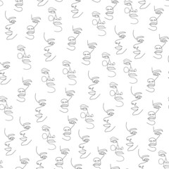 Organic human faces pattern 