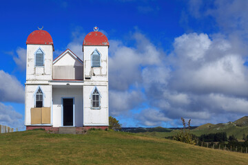 Fototapeta premium The historic Ratana church in Raetihi, New Zealand. Ratana is a Maori denomination of Christianity 