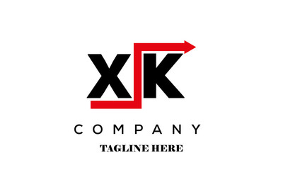 Obraz premium XK financial advice logo vector