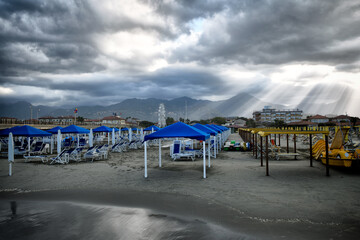 The sea of Tuscany from Versilia 