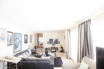 Sectional sofa in luxury modern living room
