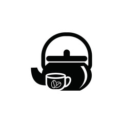 pot - tea - coffe - food and drink icon vector design template