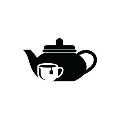 pot - tea - coffe - food and drink icon vector design template