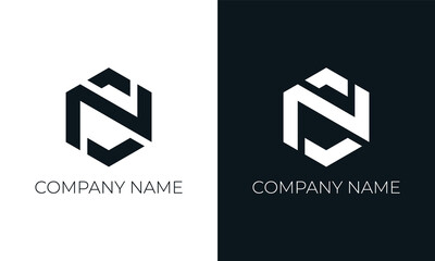 Initial letter n logo vector design template. Creative modern trendy n typography and black colors.