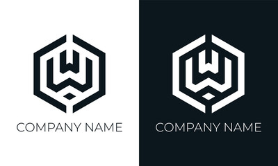 Initial letter w logo vector design template. Creative modern trendy w typography and black colors.