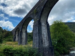 Fototapeta na wymiar A viaduct in Pontrhydyfen 