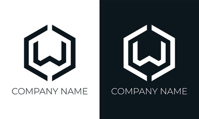 Initial letter w logo vector design template. Creative modern trendy w typography and black colors.