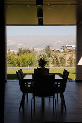 Patio with table