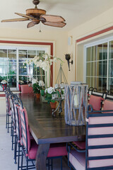 Patio with table