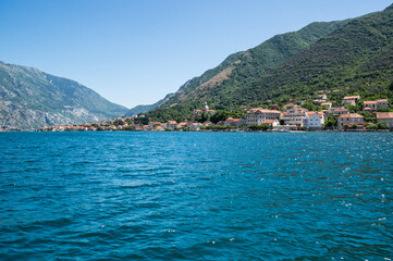 Panorama of the Bay of Kotor and the town